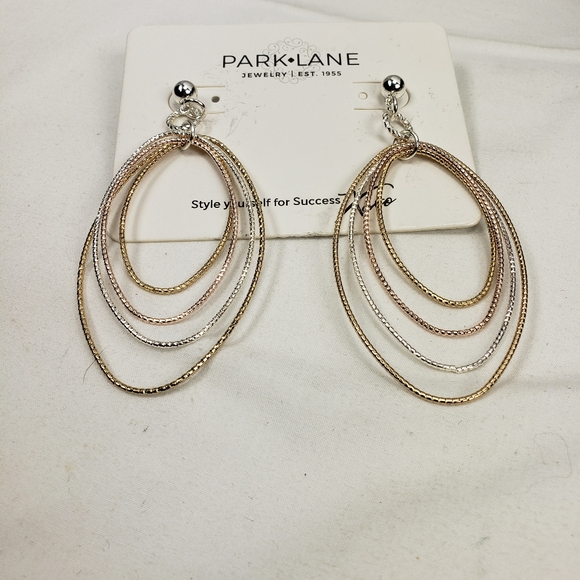 Park Lane Silver and Gold Tone Earrings New - Picture 3 of 5